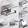 thumbnail image 3 of Portarrollos con Estante - Portarrollos de Pared de Acero Inoxidable SUS304 para Baño 14*10*9.5cm TUNC Sencillez, 3 of 3