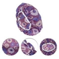 thumbnail image 3 of Unique Bargains 3 Pcs Flower Single Layer Shower Cap for Bathroom Purple PEVA, 3 of 6