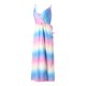 thumbnail image 3 of VISgogo, vestido de gasa con tirantes finos para mujer, vestido de fiesta con abertura sin mangas informal de verano degradado Multicolor VISgogo  moda, 3 of 9