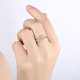 thumbnail image 2 of EeaseMX Anillos de plata esterlina S925 con diamantes finos y apertura ajustable, anillo de compromiso brillante., 2 of 7