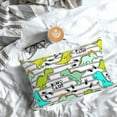 thumbnail image 3 of Salouo Funny Dinosaurs on Stripes Pattern Pillow Cases,1PC Pillow Covers with Envelope Closure Decorative Pillow Case for Bed Couch,Pillows Not Included-16"x24", 3 of 6