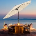 thumbnail image 2 of Ainfox 10ft Patio Umbrella Outdoor Solar Powered with LED Lights,One Center Light and 8 Sturdy Ribs,Khaki, 2 of 10