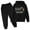 1#Black, variant on Kiijoy Toddler Boys Football Letter Print Hoodie Pants Outfits Sports Tracksuit, Sizes 3-4