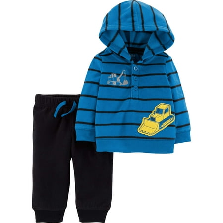 - Hooded Long Sleeve T-Shirt & Jogger Pants, 2-Piece Outfit Set (Baby Boys)