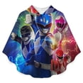 thumbnail image 2 of Power Rangers Kids Flannel Wearable Blanket, Warm Shawl Blanket Comfy Poncho Throw with Buttons for Boys Girls, 2 of 7
