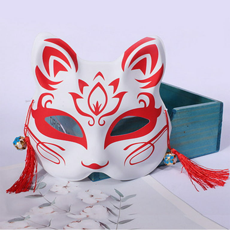 Kitsune Mask For Halloween Costume Japanese Cute Fox Cosplay