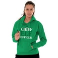 thumbnail image 3 of Xmas Chief Elf Officer Santa Helper Hoodie Sweatshirt Women Men Brisco Brands L, 3 of 6