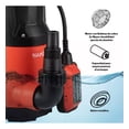 thumbnail image 4 of Bomba Sumergible Plástica Foreman Negro Rojo Silenciosa Para Agua Limpia, 4 of 6