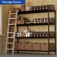 thumbnail image 3 of 4-Wire Shelf Adjustable Heavy Duty Storage Shelves,Metal Organizer Wire Rack for Laundry Bathroom Kitchen Pantry Closet Garage Shelving(Black,24" Dx59.6 Wx72.2 H), 3 of 8