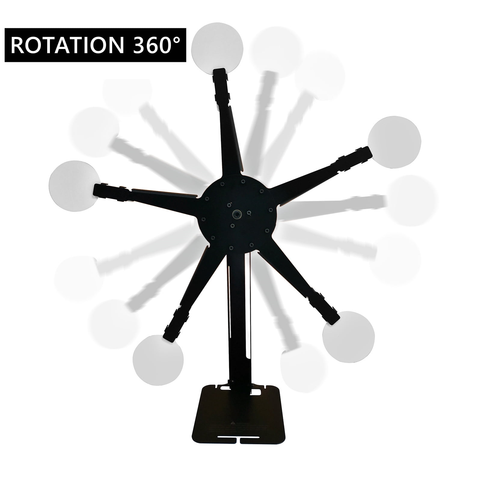 Atflbox Resetting and Rotate The Metal Shooting Target Stand with 5 Steel Plates for BB Guns (Star Plus)