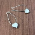 thumbnail image 4 of Paper Clip Earrings Heart Safety Pin Earrings for Women Dainty Paperclip Huggie Hoop Earrings Gold Plated Safety Pin Jewelry for Women, 4 of 13