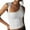 White, variant on Ladies Tops Bed Top Women's Solid Color Asymmetric Neckline Backless Crop Top Slim Fit Vest for Outerwear