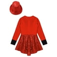 thumbnail image 4 of Moggemol Enfants Filles Paillettes Licou Nœud Papillon Col Camisole Haut Tutu Jupes Ballet Moderne Jazz Danse de Rue Robe Rouge+chapeau Brillant 12, 4 of 6