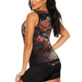 thumbnail image 3 of Lsque Flower Crown Cat Printed Workout Tank Tops for Women, Athletic Sports Tank Tops, Compression Sleeveless Dry Fit Shirts,Sleeveless Yoga Shirt-Large, 3 of 9