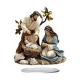 thumbnail image 4 of Belén navideño, decoración de mesa 2D para hogar, decoración de escritorio coleccionable, exhibición de belén para centro de mesa de interior., 4 of 6