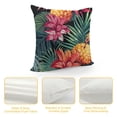 thumbnail image 4 of YINGXI Palm Leaves Throw Pillow Covers Hibiscus Flowers Decorative Pillowcases Soft Cushion Covers for Sofa Couch Bed Home Decor 18x18in, 4 of 5