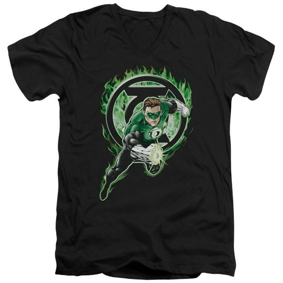 Green Lantern - Space Cop - Slim Fit V Neck Shirt - Large