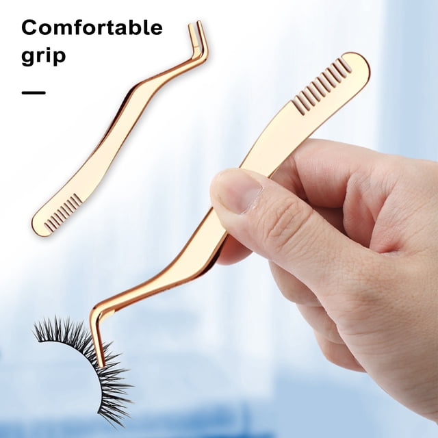 Stainless Steel Eyelash Applicator Tool Control Anti-rust Easy to Clean Multifunctional False Eyelash Clip