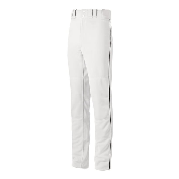 Pantalón ribeteado Mizuno Select Pro G2 para niños, talla L, blanco-negro