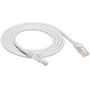 basicBasics Snagless RJ45 Cat-6 Ethernet Patch Internet Cable - Pack of 5-5-Foot, White