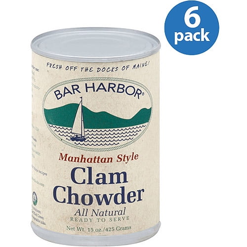 Bar Harbor Manhattan Style Clam Chowder Soup 15 oz (6 Packs) Walmart