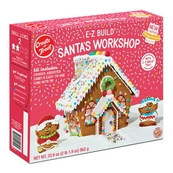 Create A Treat Holiday Create-A-Treat Cookie Decorating Kit, Santa's Workshop Gingerbread Kit, 33.9 oz
