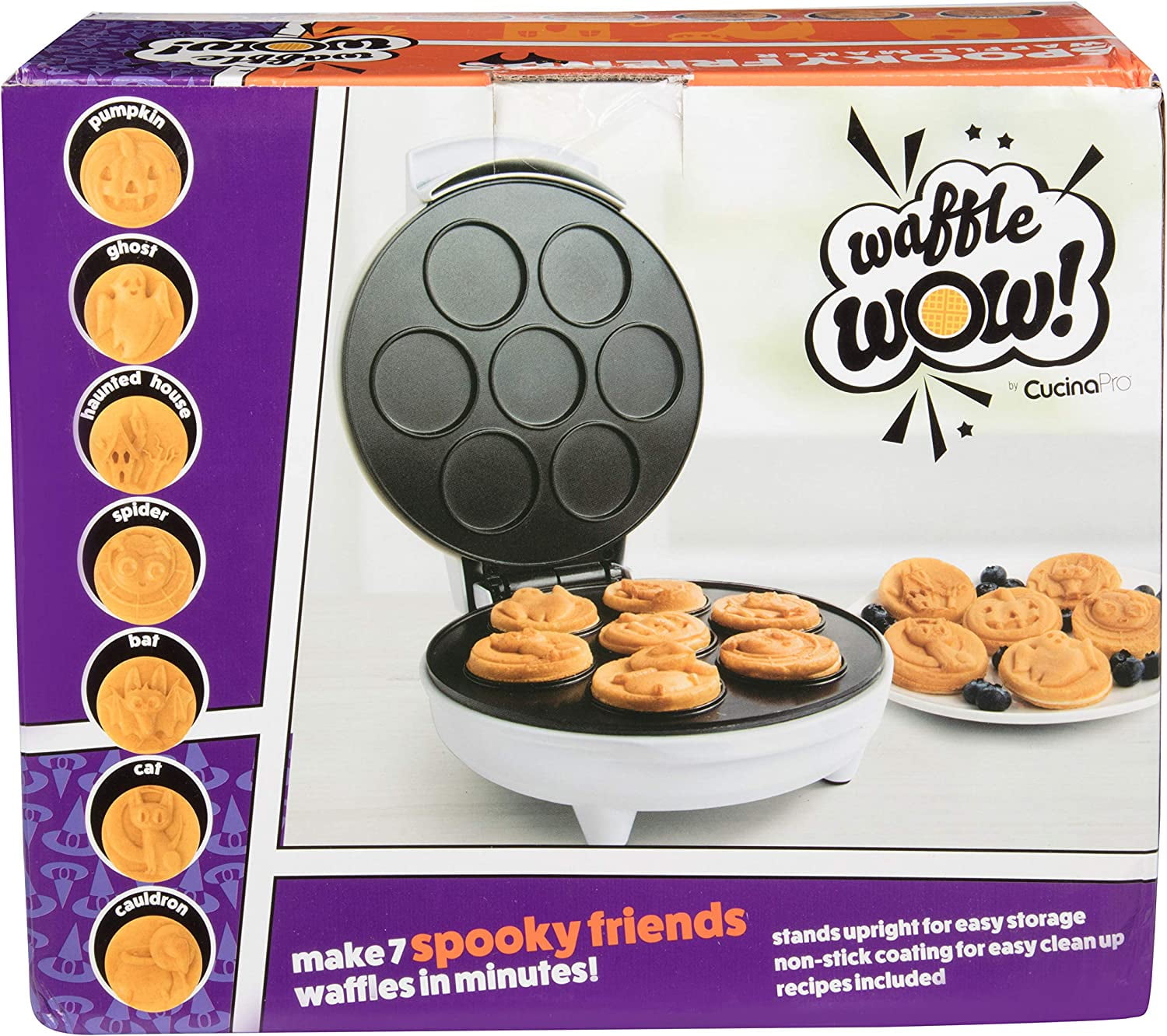 Mini Easter Egg Waffle Maker - Make Double Sided Easter Waffle or Pancake W 2 Different Holiday Designs, Ready to Decorate & Frost, Breakfast Fun