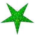 thumbnail image 1 of Aurora Superstar 18" Green Hanging 5 Point Star Light LED Lantern Decor, Weatherproof Fold-Flat Plastic Lighted Star, 1 of 7
