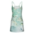 thumbnail image 4 of Midsumdr Summer Dresses for Women 2025 Casual Round Neck Sleeveless Suspender Pullover Dress Floral Printed A-Line Beach Mini Dress with Pockets, 4 of 5