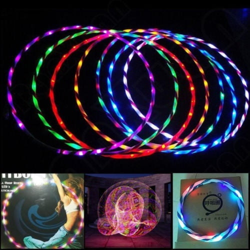 New LED Glow Hula Hoop Multicolor Hoop Toys Loose Weight Toy Kids Child