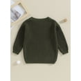 thumbnail image 3 of SUNSIOM Bambin Bébé Garçons Pull Lettre Broderie Col Rond Pulls à Manches Longues Vêtements d'Automne, 3 of 8