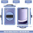 thumbnail image 7 of REQO Case for Samsung Galaxy tab A9 case 8.7 inch 2023 Release(SM-X110/X115/X117):with Portable Hybrid Shock-Proof Cover, 360° Swiveling Stand & Hand Strap,Shoulder Strap, 7 of 7