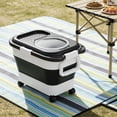 thumbnail image 6 of Collapsible Dog Food Storage Container,Pet Food Container with Airtight Lid,Plastic Cat Food Containers Dry Food with Measuring Cup(Black), 6 of 6