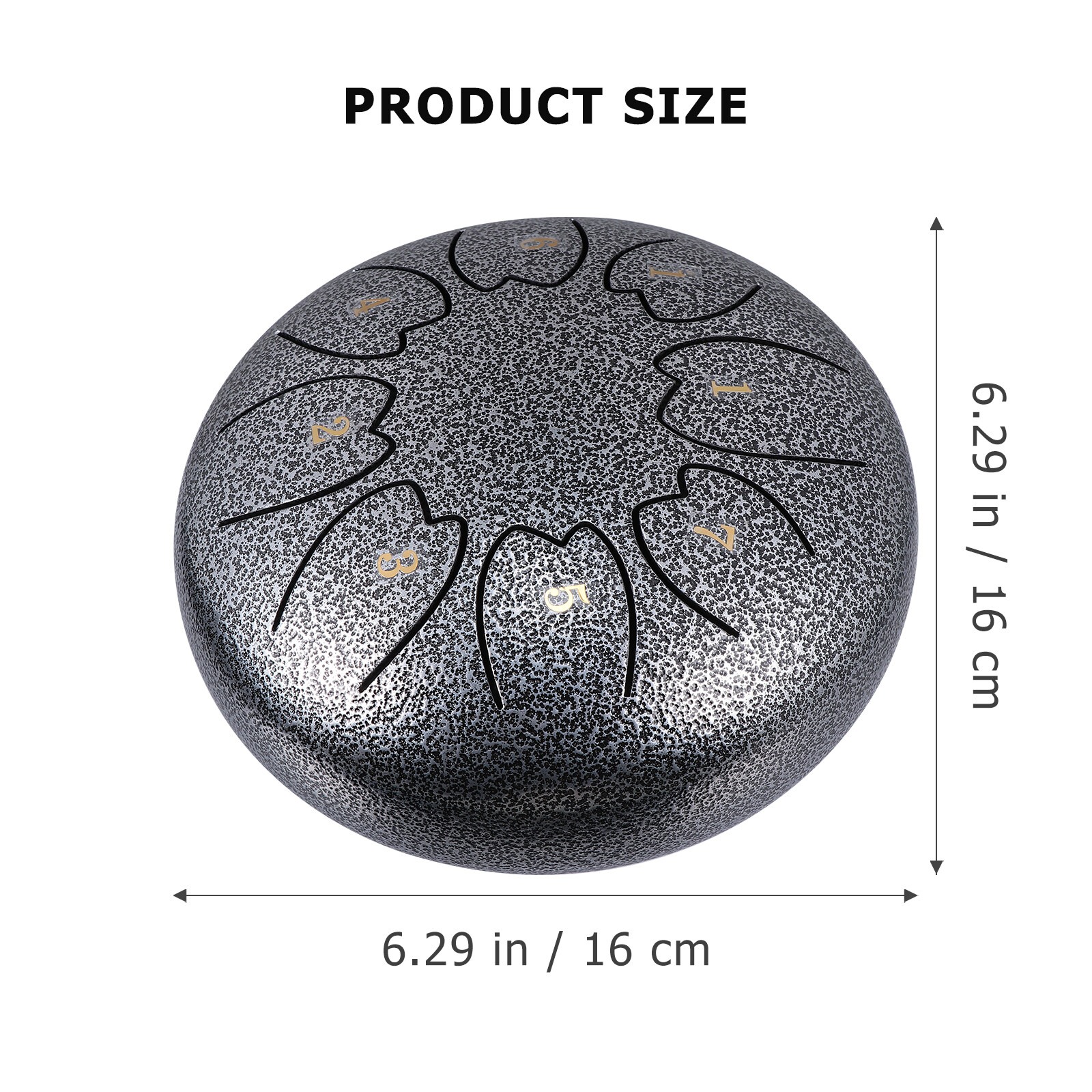 1 Set 6 Inch Steel Tongue Drum Creative Musical Instrument Hand Drum