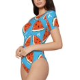 thumbnail image 2 of Haiem Cartoon Watermelon Women's Crew Neck Short Sleeve Bodysuit Tops Stretchy Slim Basic-Large, 2 of 8