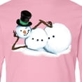 thumbnail image 4 of Inktastic Sassy Snowman in Top Hat Long Sleeve Youth T-Shirt, 4 of 5
