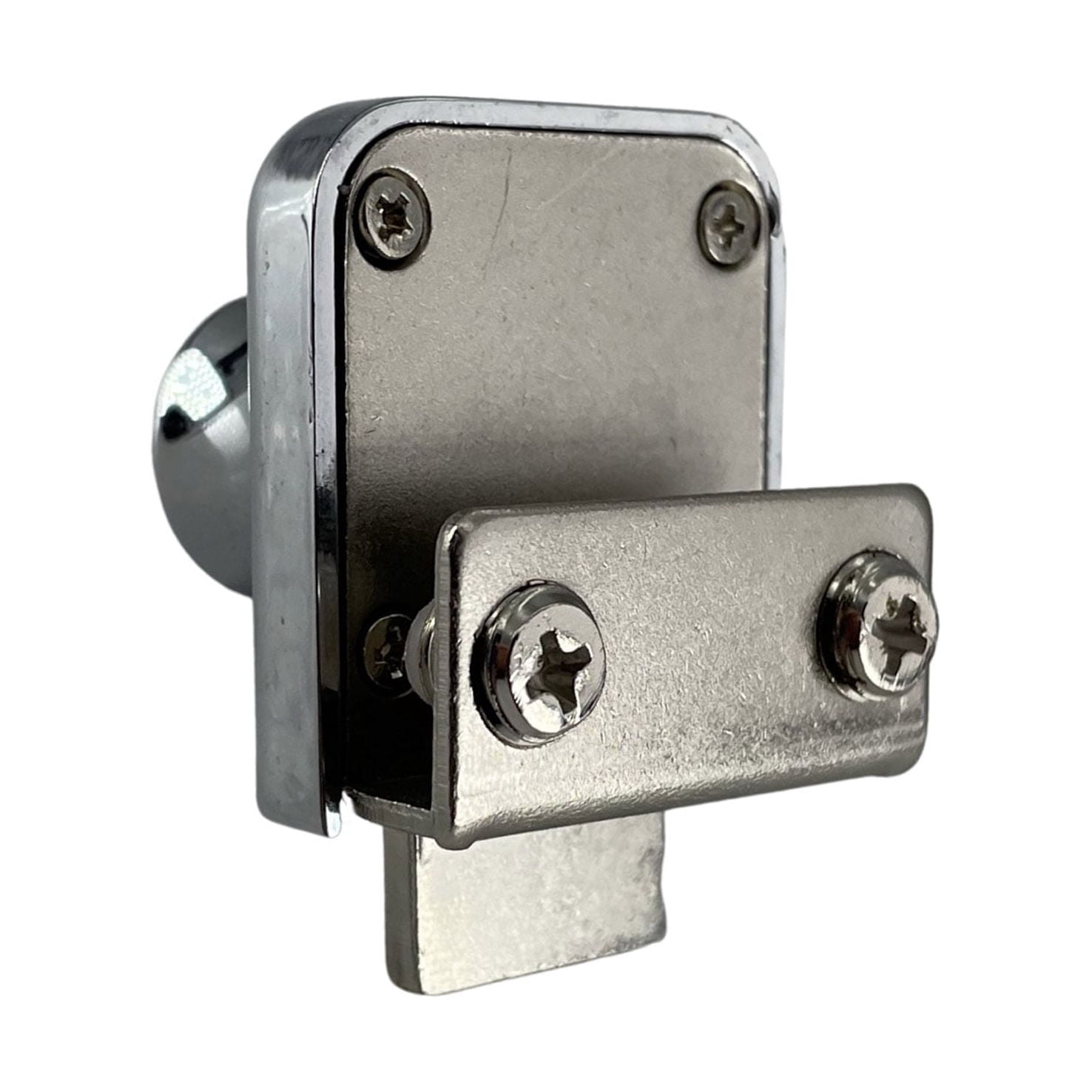 CRL LK42KA Chrome Lock for 1/4" Cabinet Glass Door - Keyed Alike