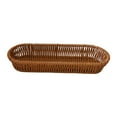 thumbnail image 1 of Cestas de pan tejidas, cesta de mimbre para cubiertos, cestas de ratán de imitación, hechas a mano para estantes de gabinete, tenedores de frutas y Oval mayimx Cesta tejida, 1 of 9
