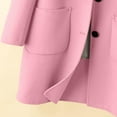 thumbnail image 4 of Cethrio Girls Peacoats, Single-breasted Casual Lapel Collar Mid-length Winter Coats Pink Size 14-16, 4 of 5