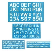 1 x ensembles de pochoirs lettres et chiffres - tailles 8, 10, 20, 30 mm - couleurs assorties