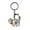Grey White, variant on Mini Cute Cartoon Chubby Cat Model Hanging Toy Key Ring Keychain Bag Pendant
