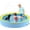 Yellow-Blue, variant on Foldable Dog Pool with Sprinkler for Large Dogs, Portable Hard Plastic PVC Pet Bathing Tub, Outdoor Collapsible Swimming Pool for Pets, 79'' x 12''