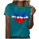 thumbnail image 1 of Blusa informal de manga corta con cuello redondo y estampado suelto de verano para mujer con estilo OAVQHLG3B Store  lin121212, 1 of 4