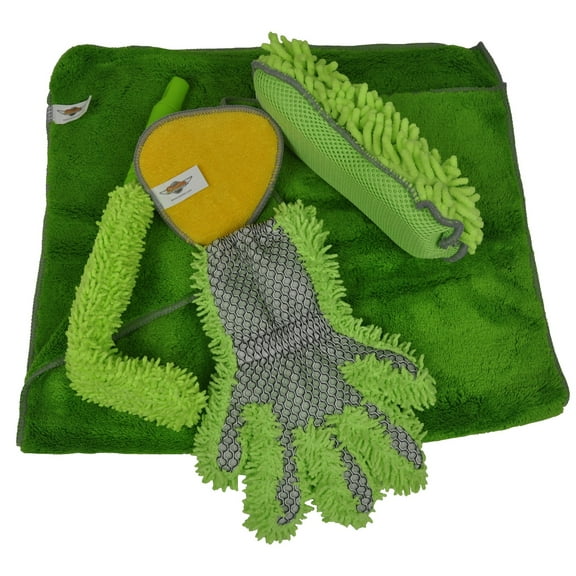 Detailer's Preference Microfiber Complete Auto Detailing Kit 5-Pieces Plus Bag