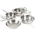 thumbnail image 2 of BergHOFF Belly Shape 7pc 18/10 Stainless Steel Cookware Set with Glass Lids, 2 of 8