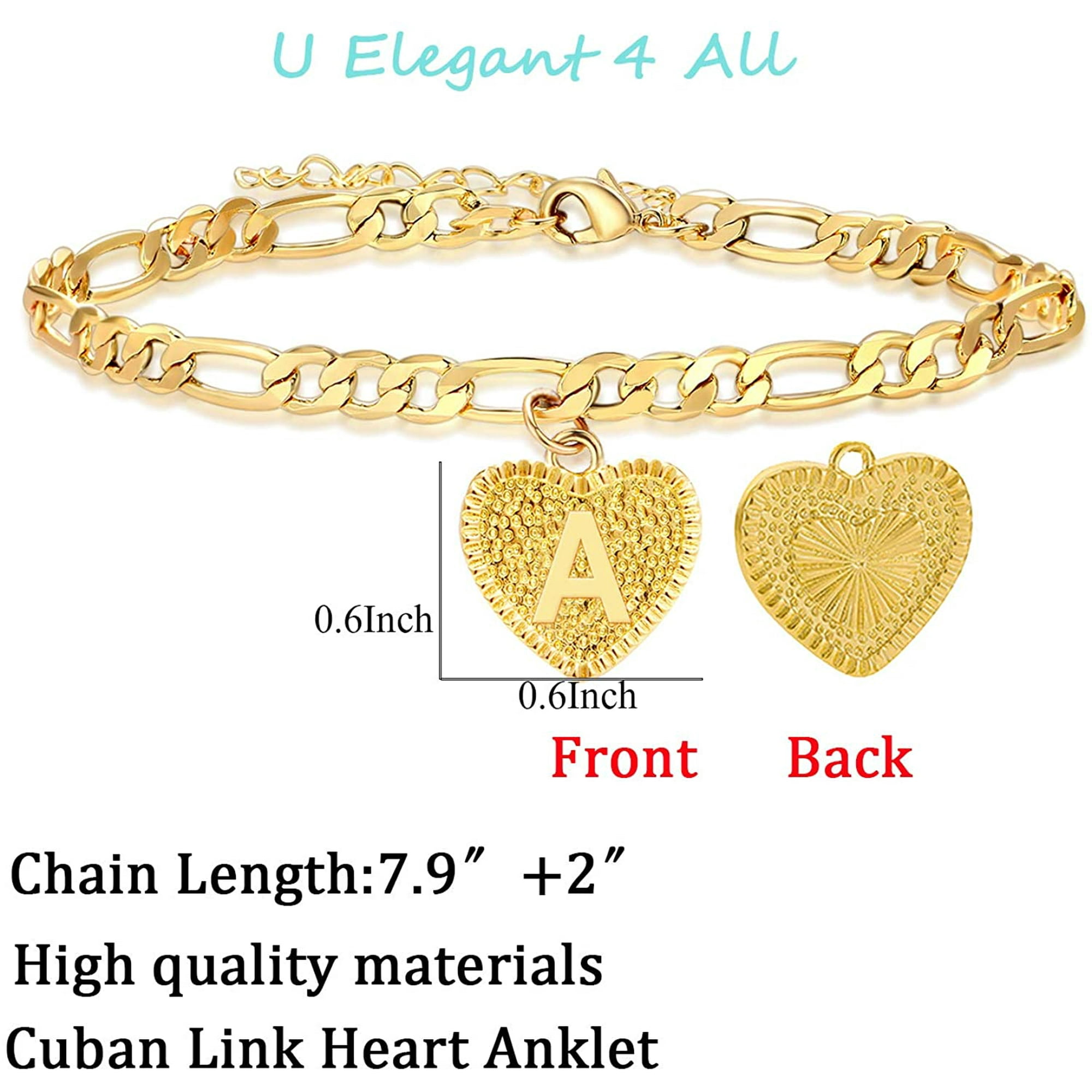 Gold cuban link anklet bracelet best sale