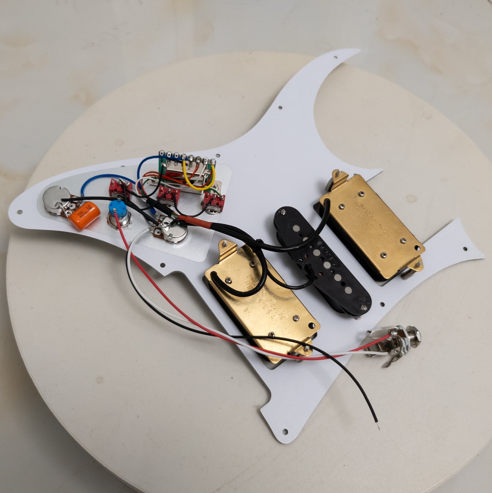HSH Guitar Prewired Loaded Pickguard, with Humbucker single coil Pickups, mute switch, For Ibanez Guitar