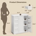 thumbnail image 4 of Pantry Storage Cabinet, Lofka Kitchen Cabinet with Adjustable Shelves, 4 Drawers & Cabinet Doors, White, 4 of 10
