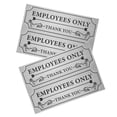 thumbnail image 1 of VERDANVERSE 2 Sets Of Door Employees Only Sign PVC Black Waterproof Sign For Public Spaces Usage, 1 of 6