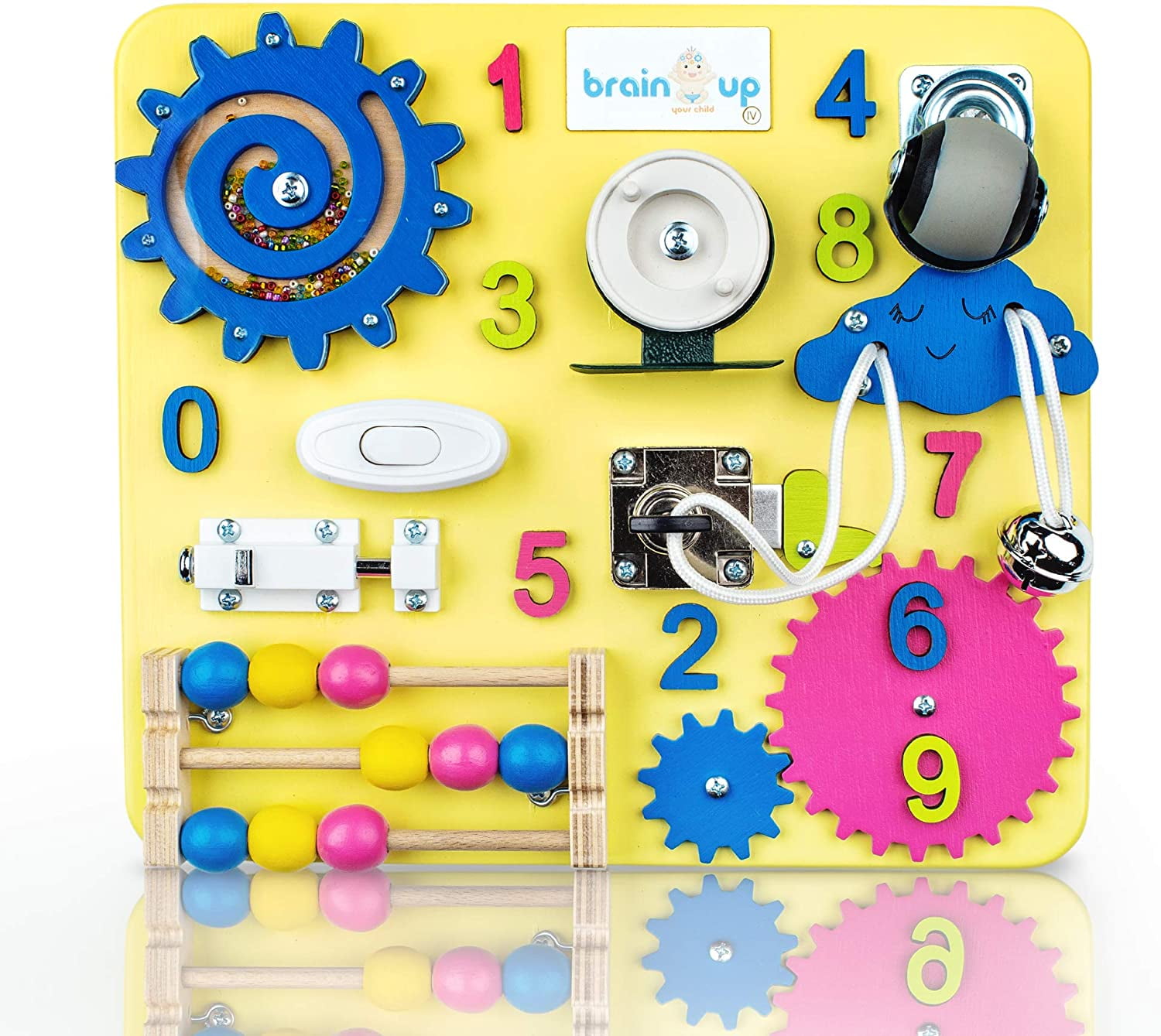 Baby Activity Lock Latches Board Sensory Basic Skill Learning Toy Gift 